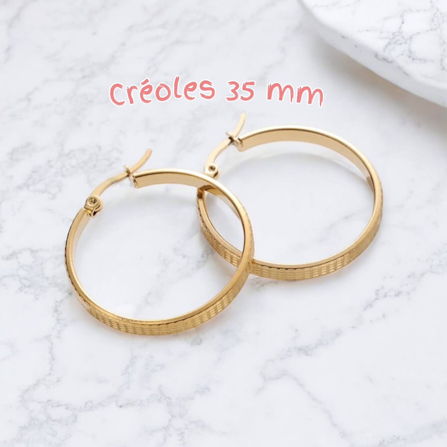 Créoles en Acier Inoxydable 35 mm – Fines, Élégantes et Résistantes