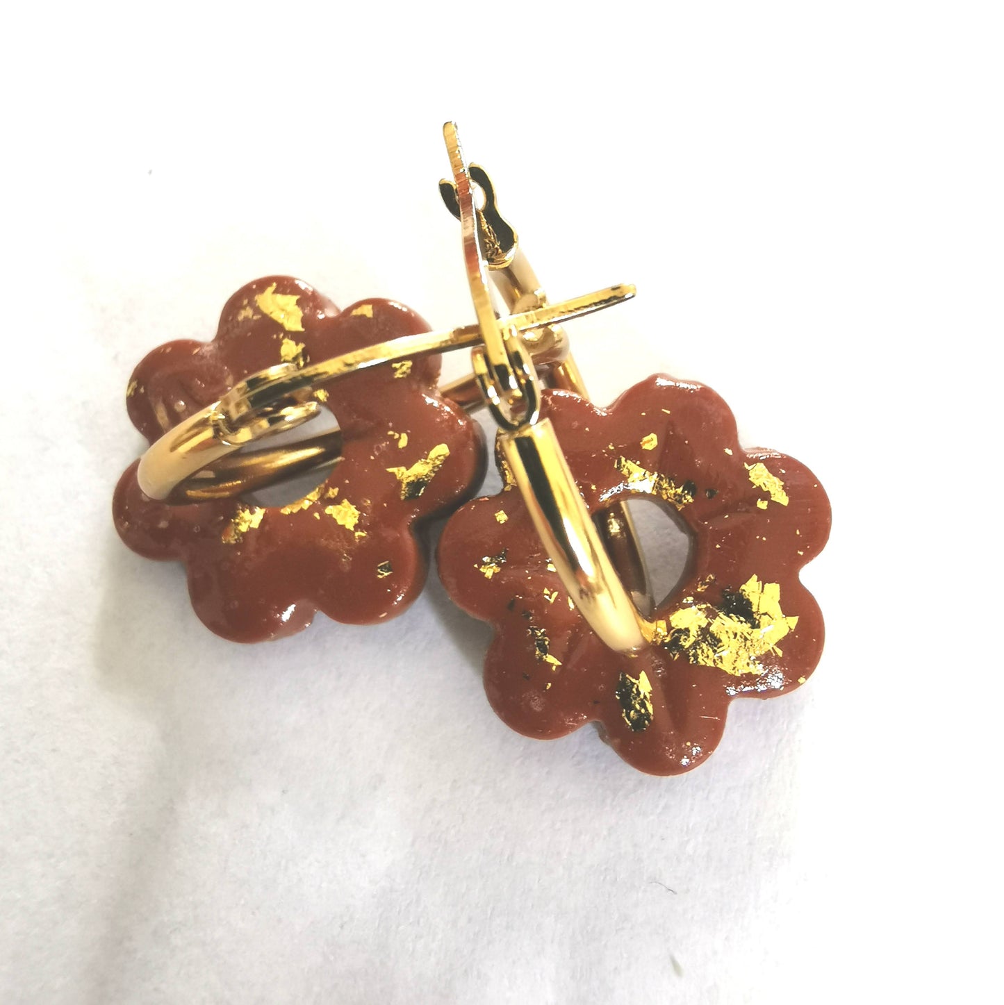 Mini pampilles chocolat en Fimo pour boucles d’oreilles – Fait main & interchangeables, avec ou sans créoles. (Copie)