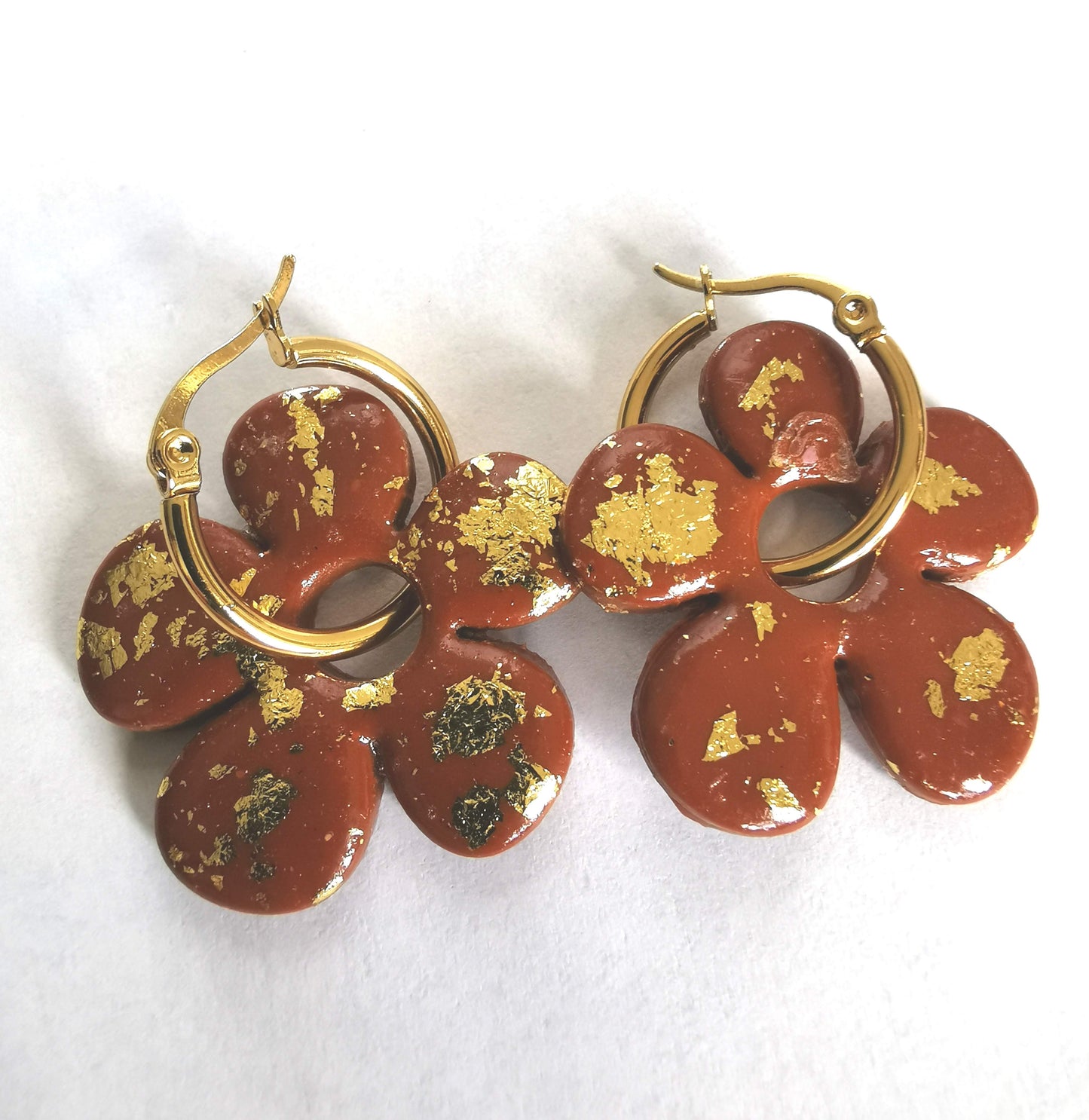 Pampilles chocolat en Fimo pour boucles d’oreilles – Fait main & interchangeables, avec ou sans créoles. (Copie)