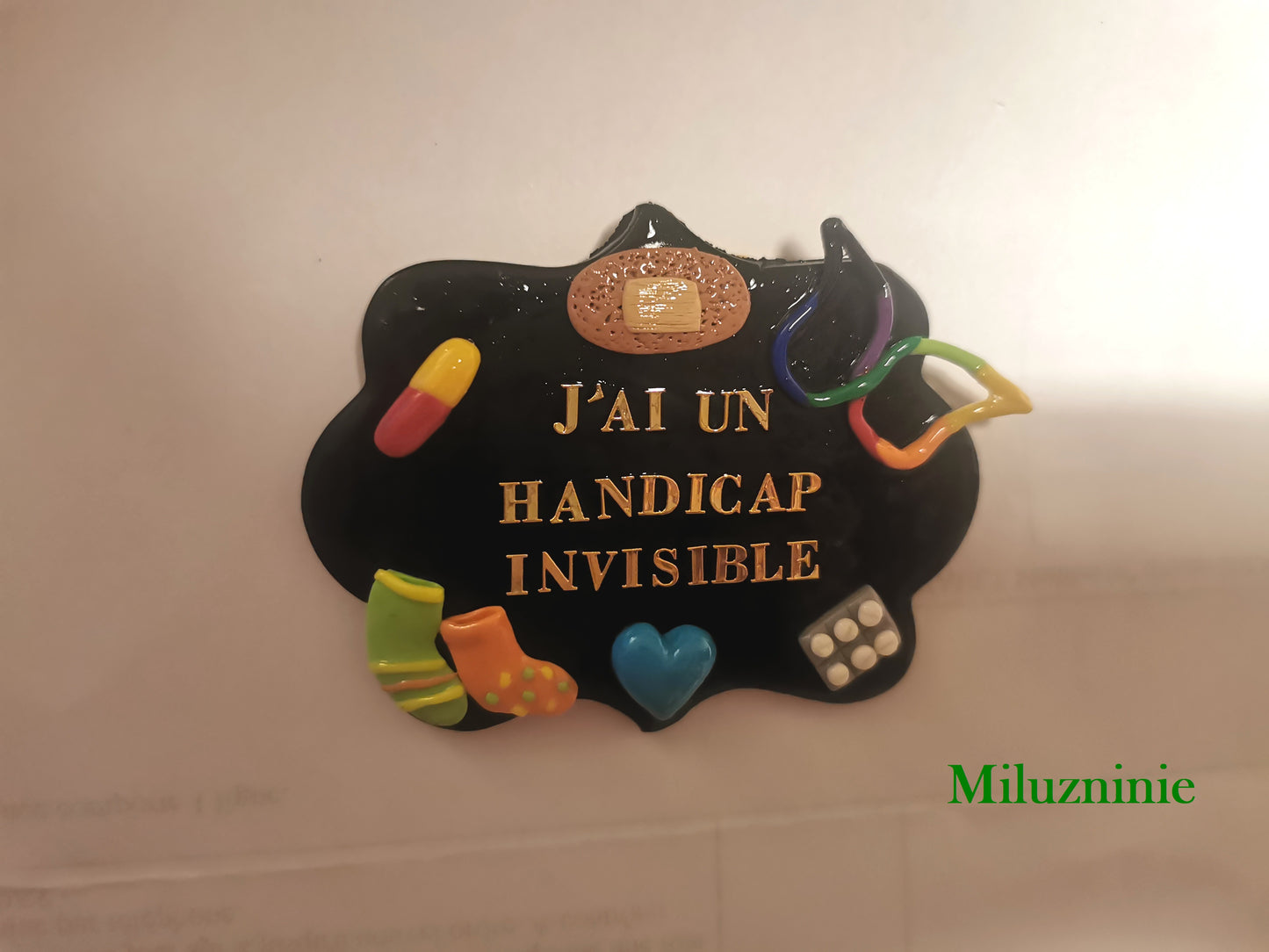 Badge métier personnalisable sur le thème du handicap.