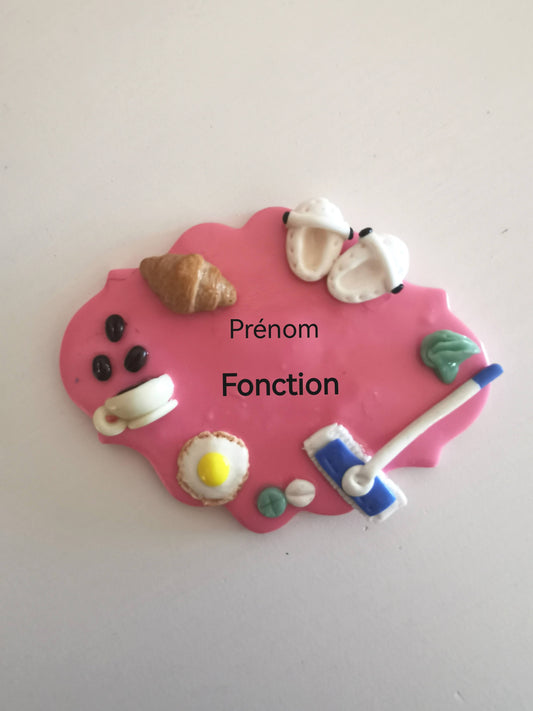 Badge métier personnalisable – Fait main en Fimo