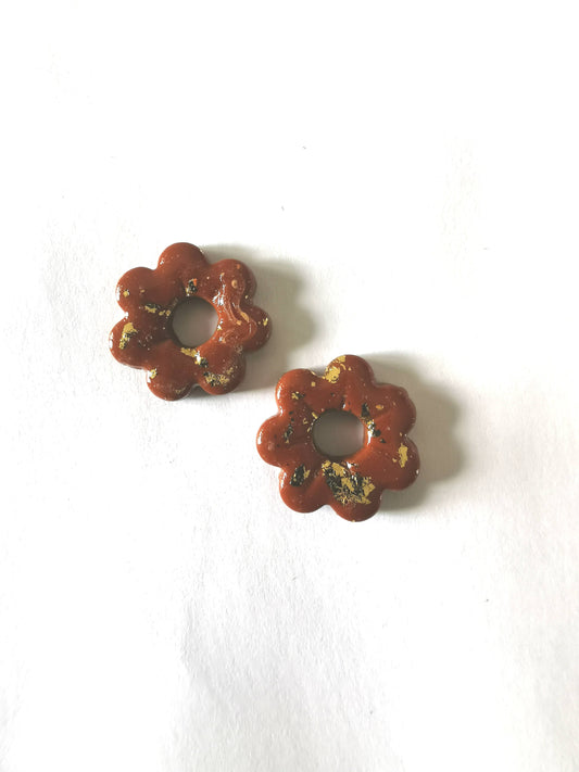 Mini pampilles chocolat en Fimo pour boucles d’oreilles – Fait main & interchangeables, avec ou sans créoles. (Copie)