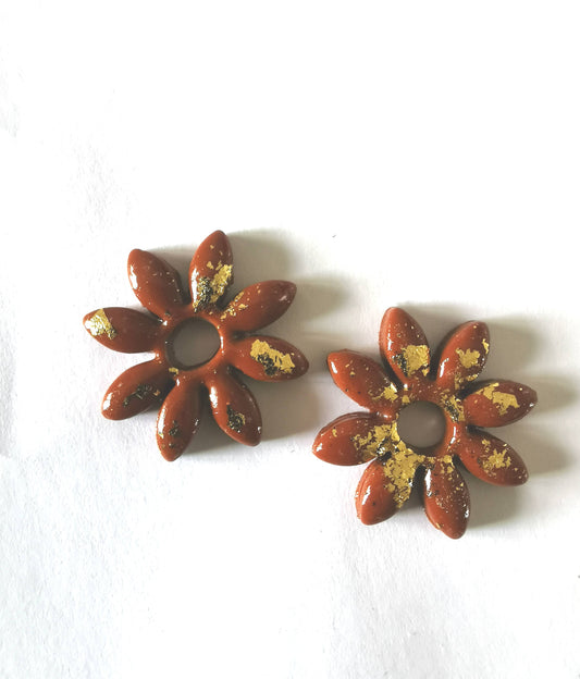 Petites pampilles chocolat en Fimo pour boucles d’oreilles – Fait main & interchangeables, avec ou sans créoles. (Copie)