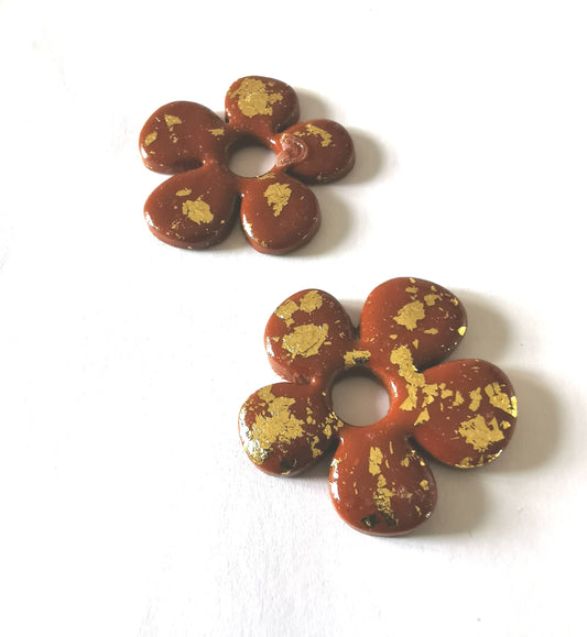 Pampilles chocolat en Fimo pour boucles d’oreilles – Fait main & interchangeables, avec ou sans créoles. (Copie)