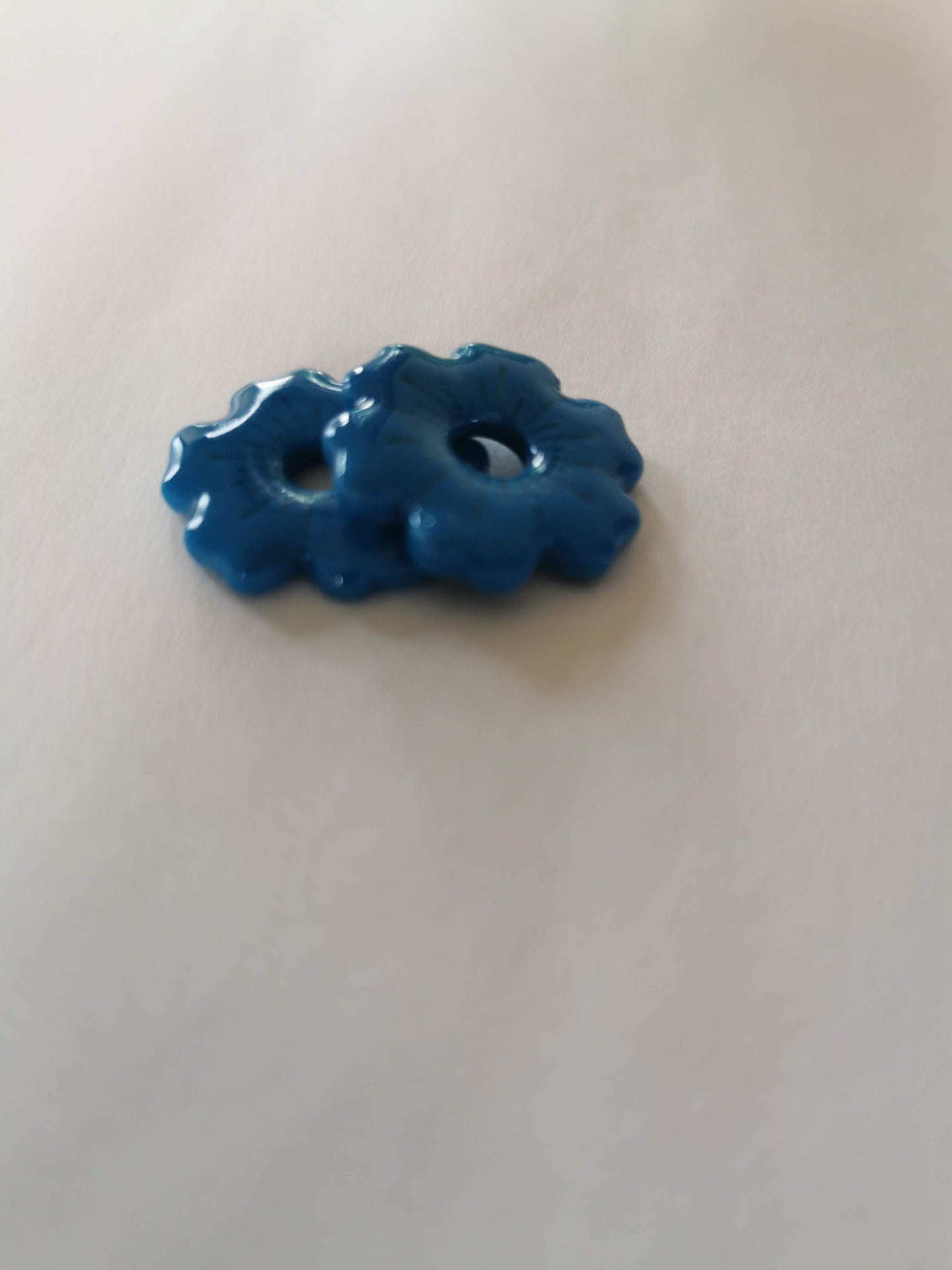 Pampilles bleu en Fimo faites main – uniques & interchangeables pour créoles