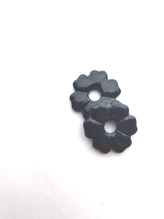 Pampilles bleu marine en Fimo faites main – uniques & interchangeables pour créoles