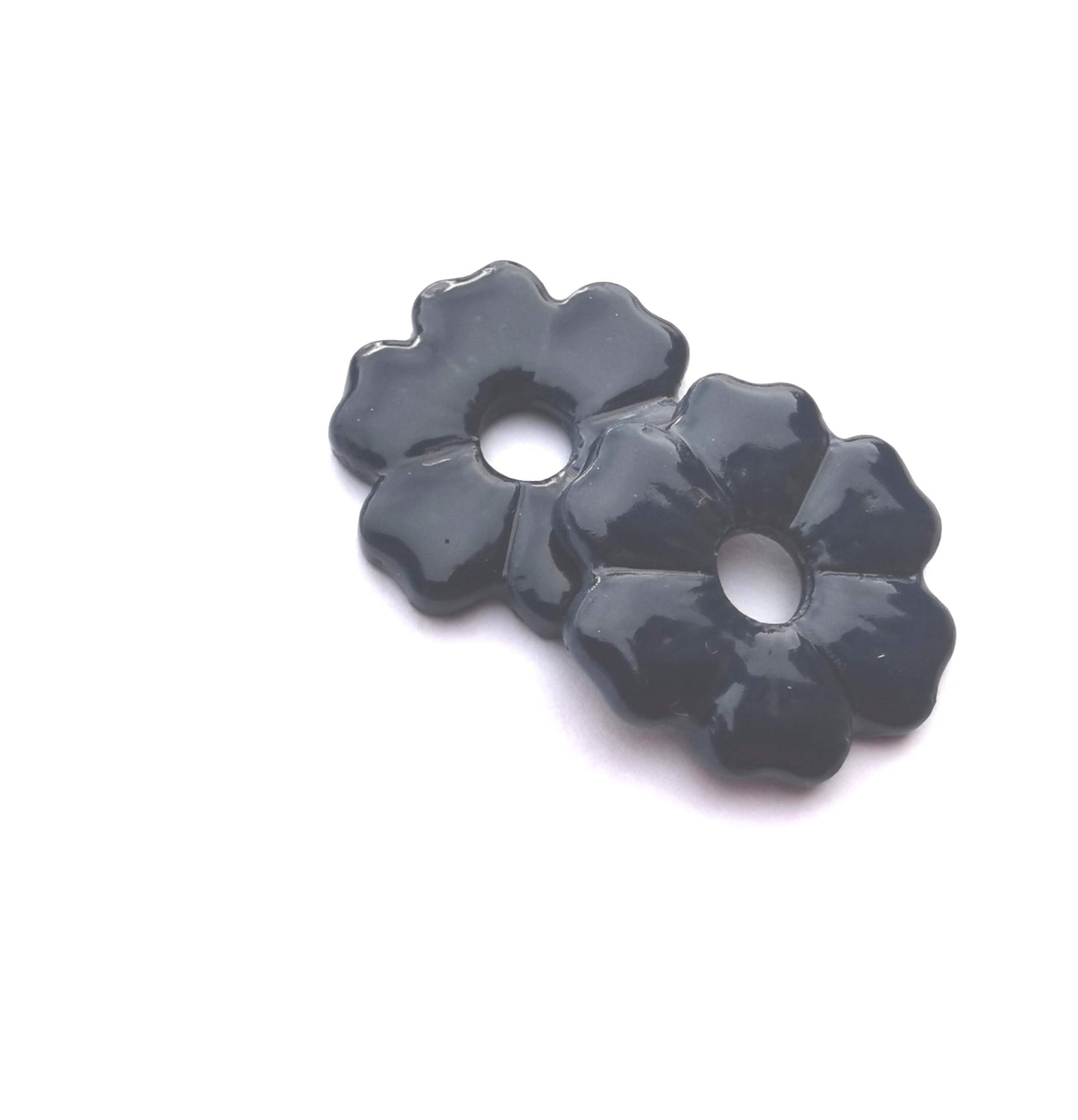 Pampilles bleu marine en Fimo faites main – uniques & interchangeables pour créoles