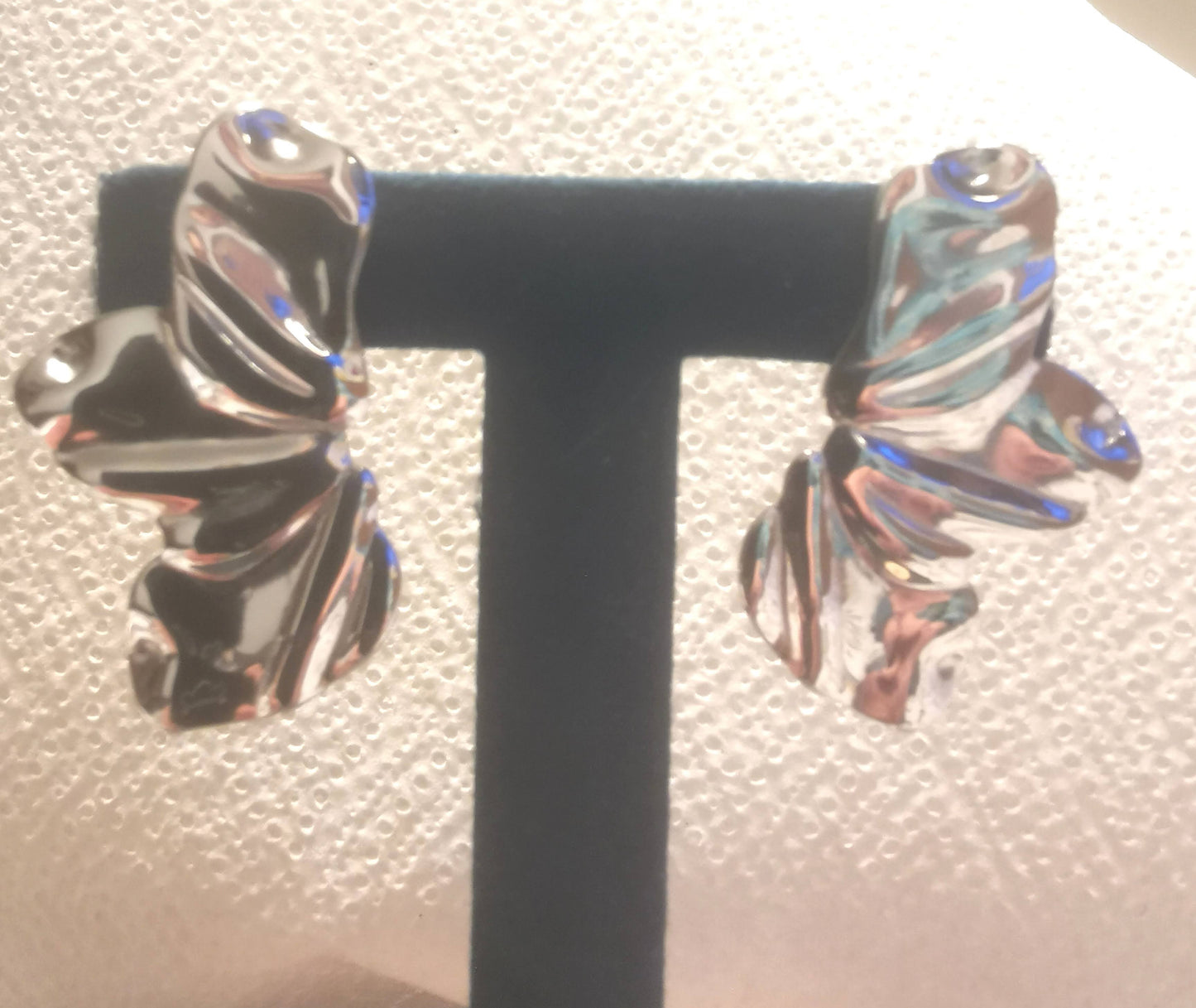Boucles d’oreilles pétales de fleurs argentées – Acier inoxydable – Bijou élégant