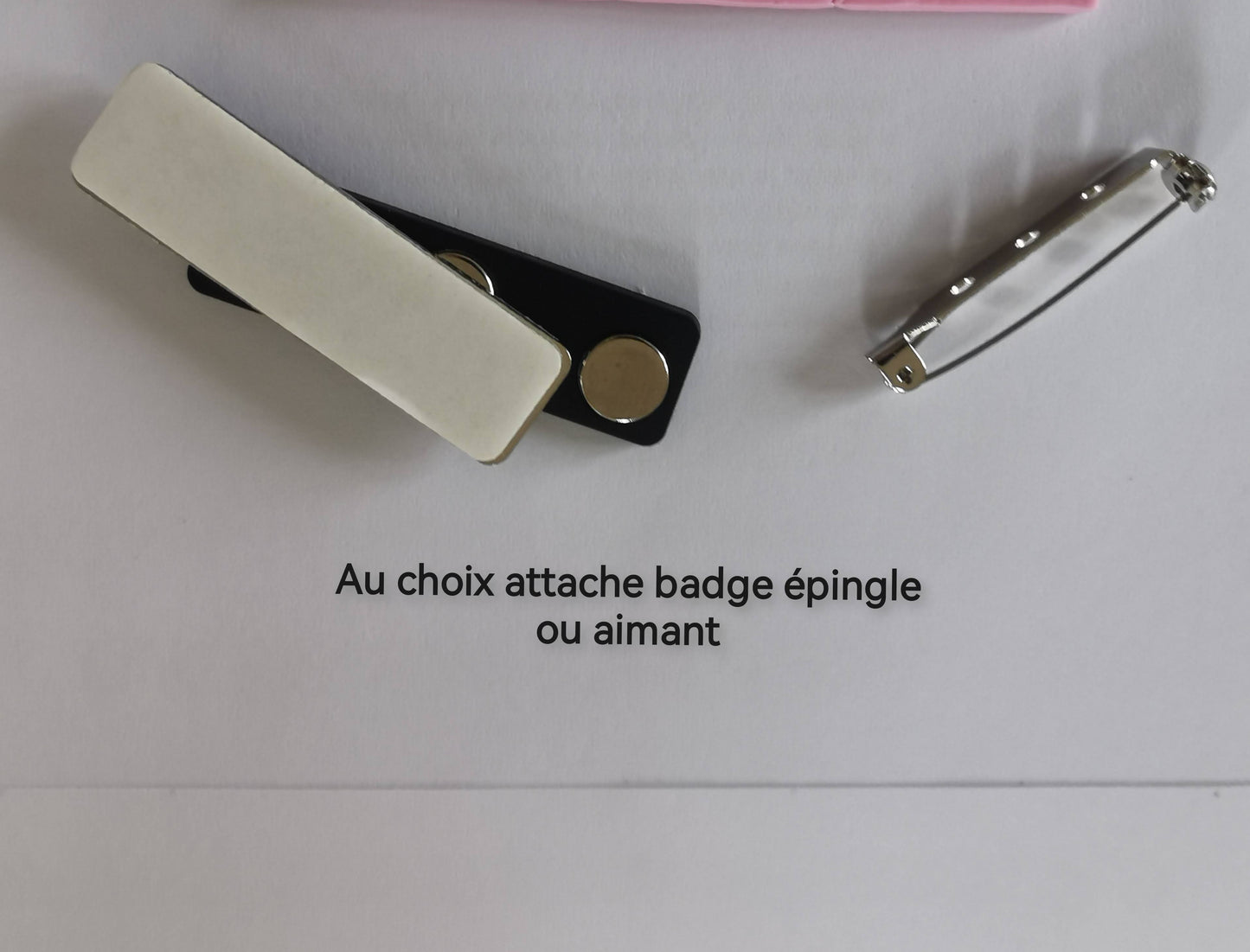 Petit badge prénom personnalisé – Badge professionnel Fimo pour infirmière, sage-femme, auxiliaire, crèche Couleur et attache au choix
