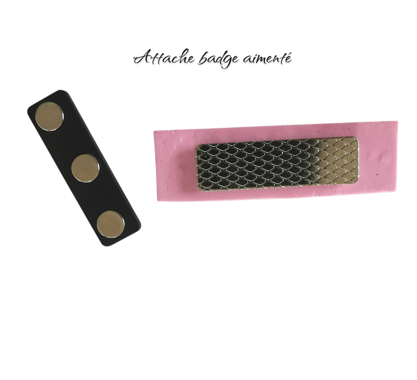 Petit badge prénom personnalisé – Badge professionnel Fimo pour infirmière, sage-femme, auxiliaire, crèche Couleur et attache au choix