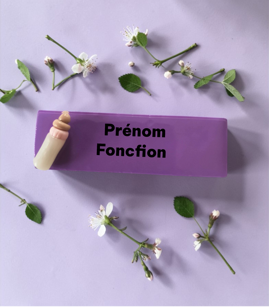 Petit badge prénom personnalisé – Badge professionnel Fimo pour infirmière, sage-femme, auxiliaire, crèche Couleur et attache au choix