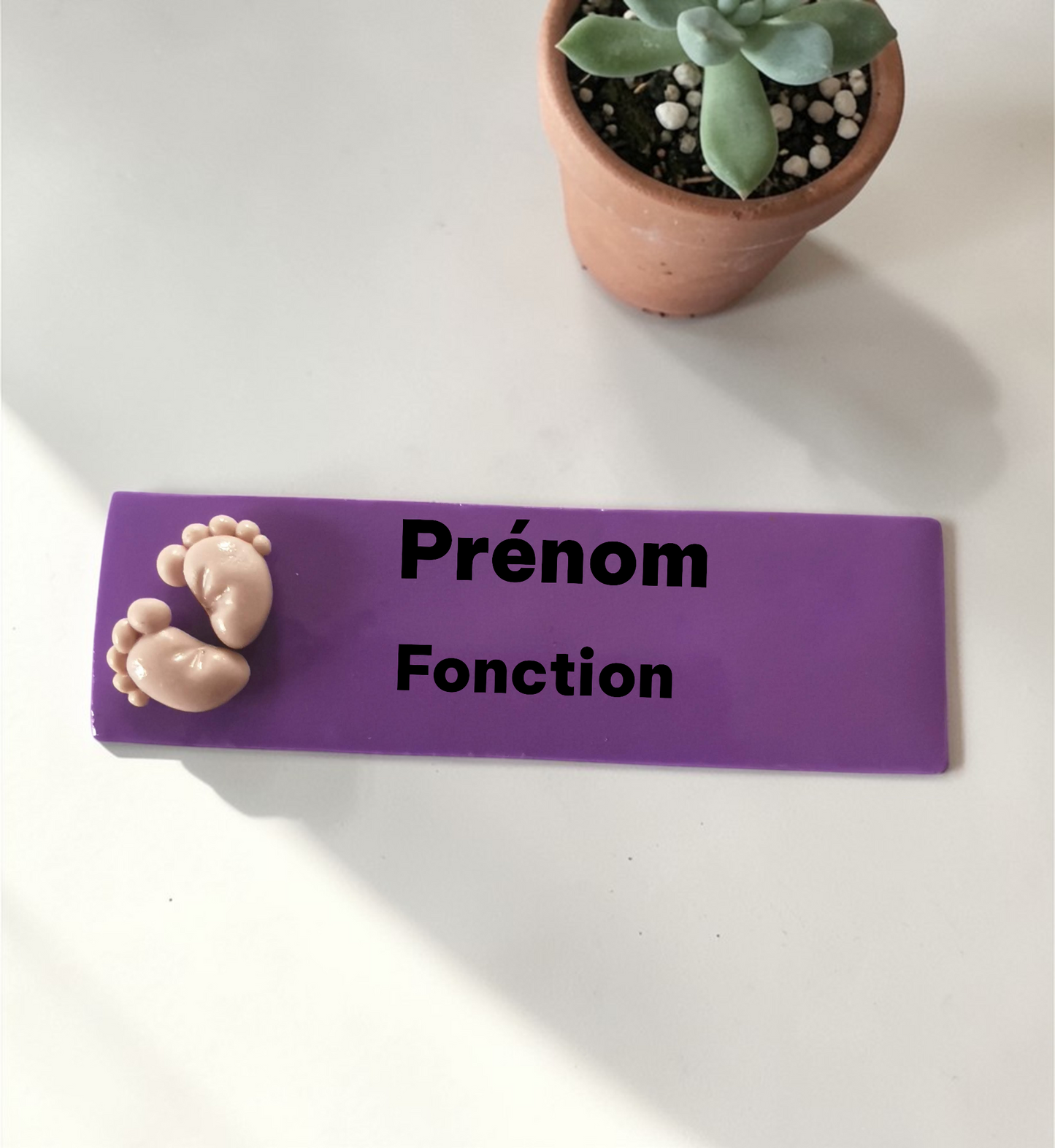 Petit badge prénom personnalisé – Badge professionnel Fimo pour infirmière, sage-femme, auxiliaire, crèche Couleur et attache au choix