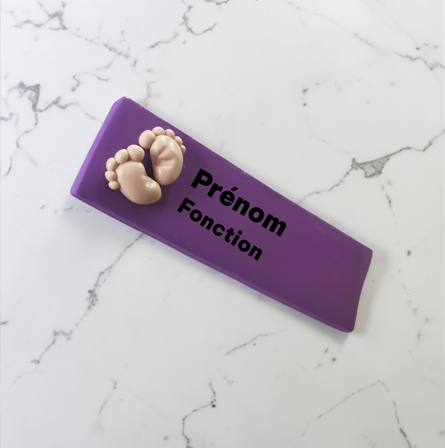 Petit badge prénom personnalisé – Badge professionnel Fimo pour infirmière, sage-femme, auxiliaire, crèche Couleur et attache au choix