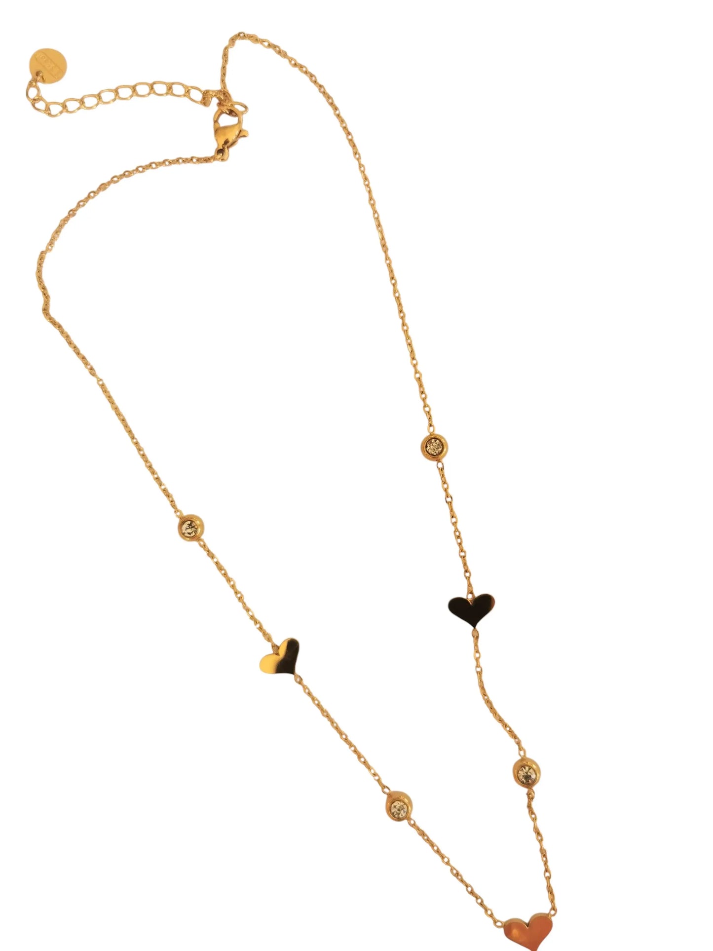 ✨ Collier cœur en acier inoxydable doré – Chaîne tombante élégante &amp; romantique